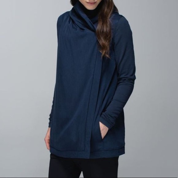 lululemon athletica Tops - Lululemon Blissed Out Yoga Workout Wrap Inkwell